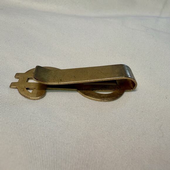 Vintage Swank Gold Tone Dollar Sign Money Clip Retro Men’s Accessory - Picture 2 of 3